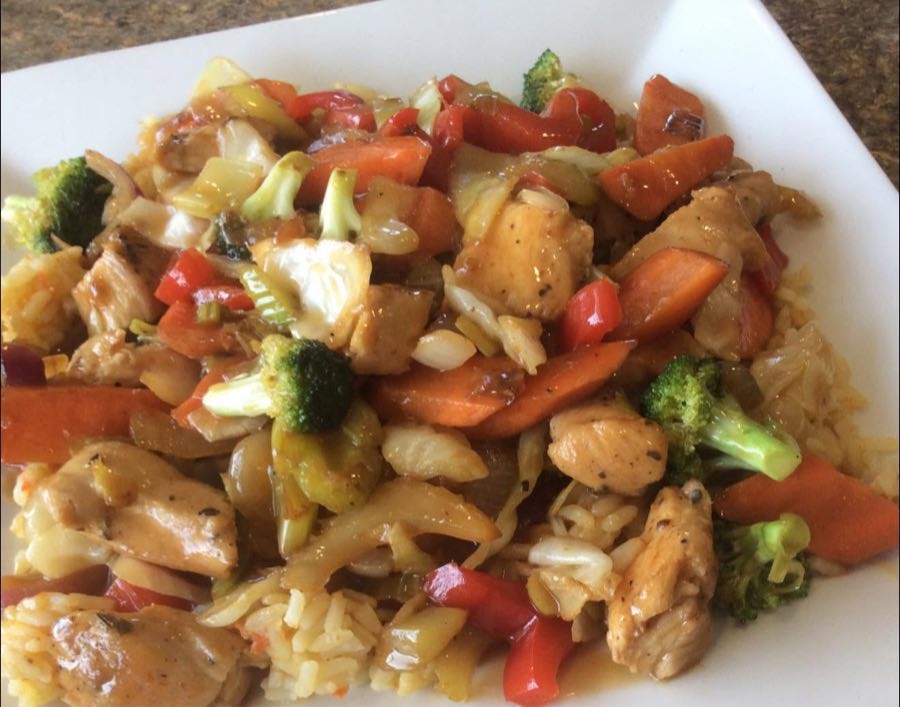 Stir fry with vegetables